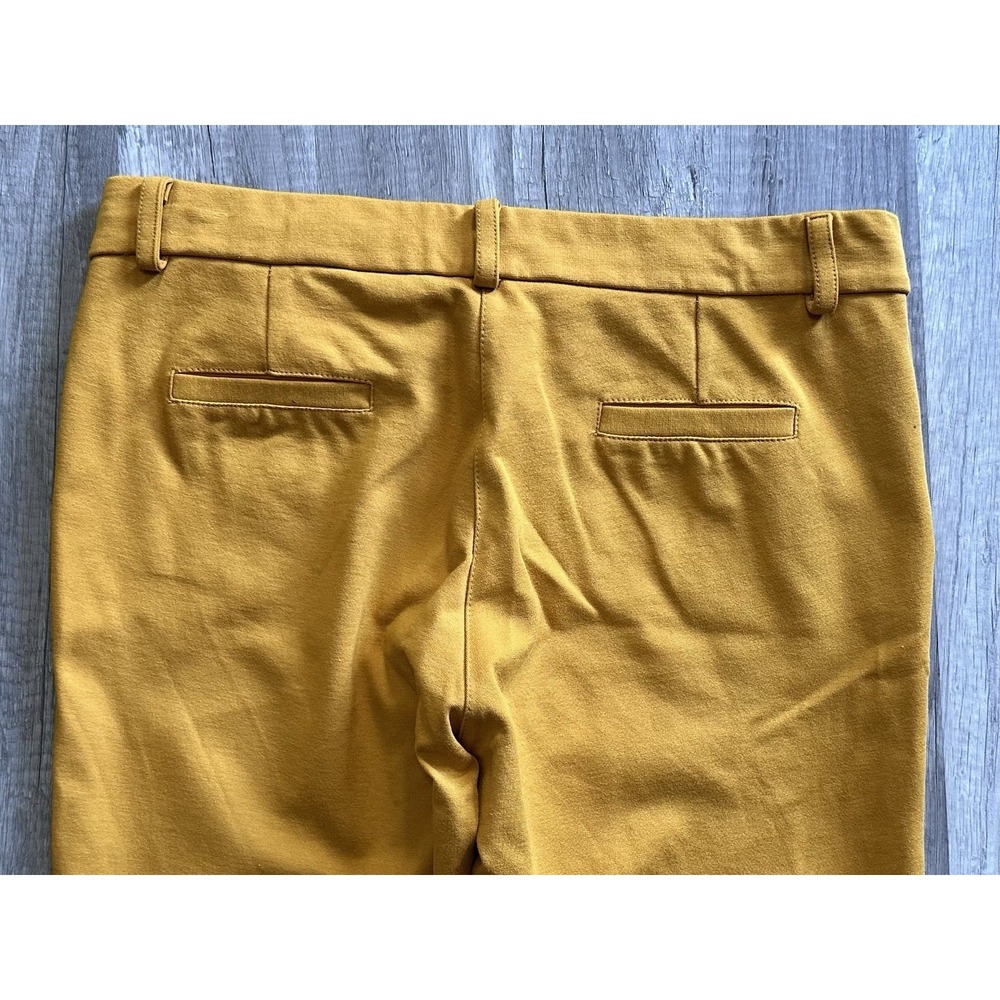 Malu Yellow dress pants cropped women's Size Large L Slit - Picture 9 of 15